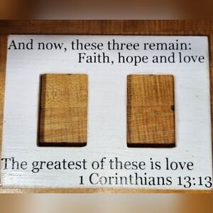 1 Corinthians 13:13 Wood Frame